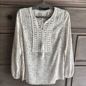 Elegant Cream Lace Women's Top